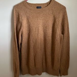 Mens J Crew Crewneck sweater in lambswool blend Size Medium Brown